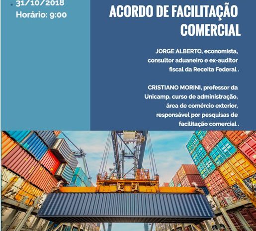  Palestra: Acordo de Facilitação Comercial